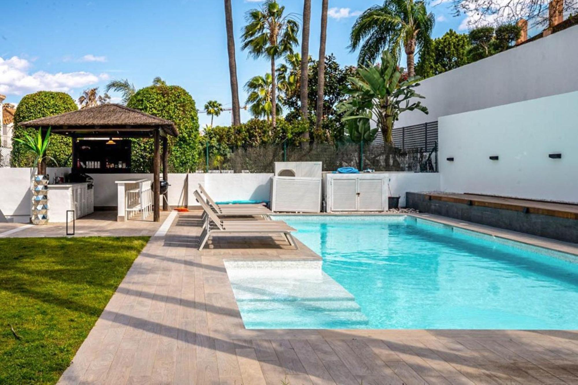 Villa New Zacaluca Pool Sauna & Gym - Happy Rentals マルベーリャ エクステリア 写真
