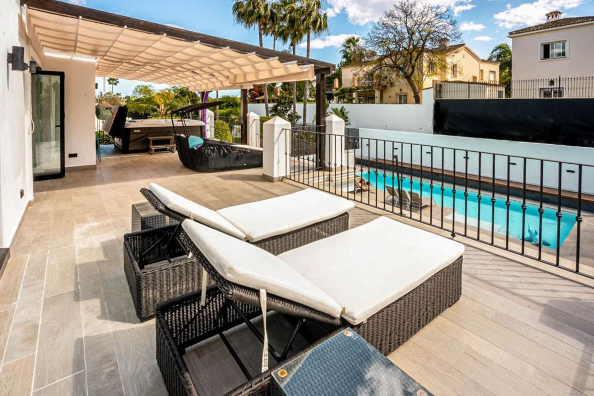 Villa New Zacaluca Pool Sauna & Gym - Happy Rentals マルベーリャ エクステリア 写真