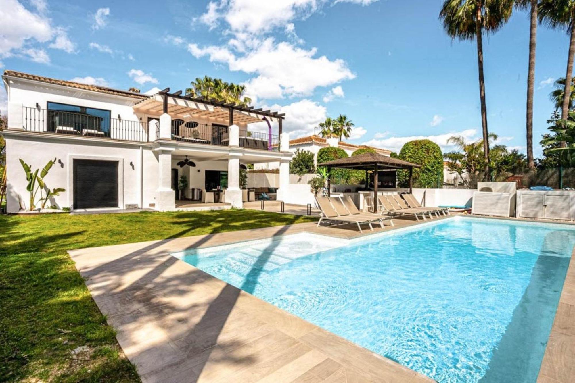 Villa New Zacaluca Pool Sauna & Gym - Happy Rentals マルベーリャ エクステリア 写真